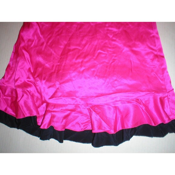 New $398 Juicy Couture Dress Silk Hot Pink Womens 0 Navy Blue Keyhole Hammered - Picture 3 of 7